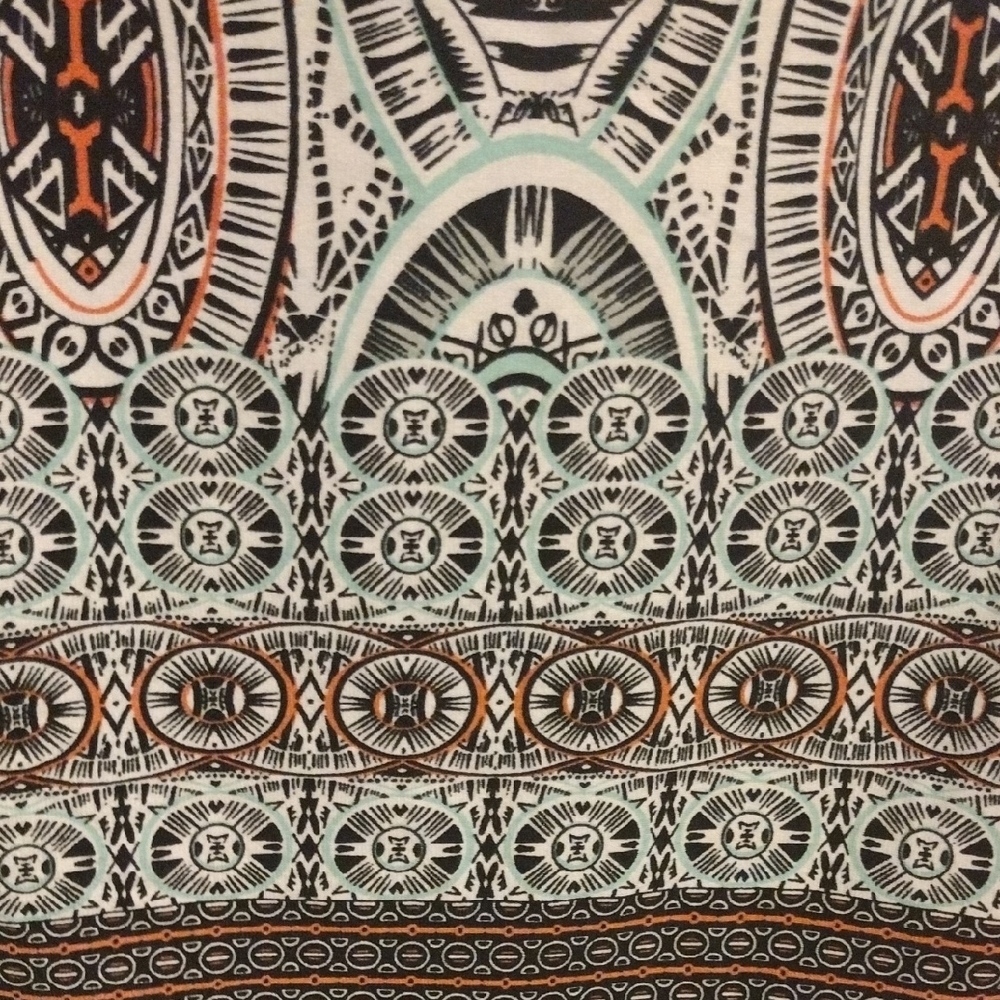 Geometric Pattern Long Sleeve Dress - Picture 4 of 4